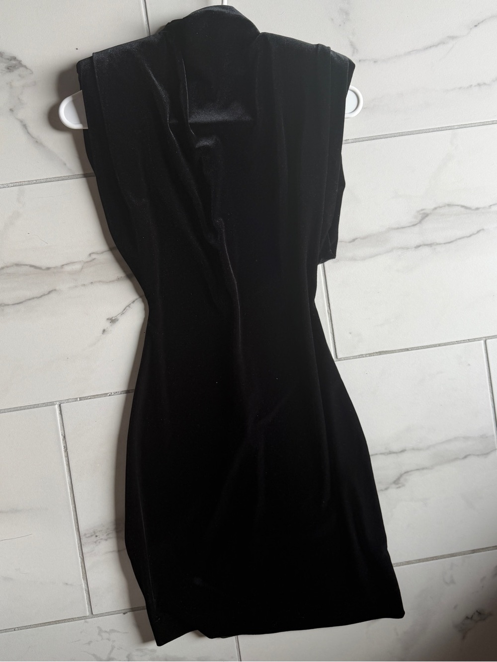 NWT - Zara Black Velvet Mini Dress